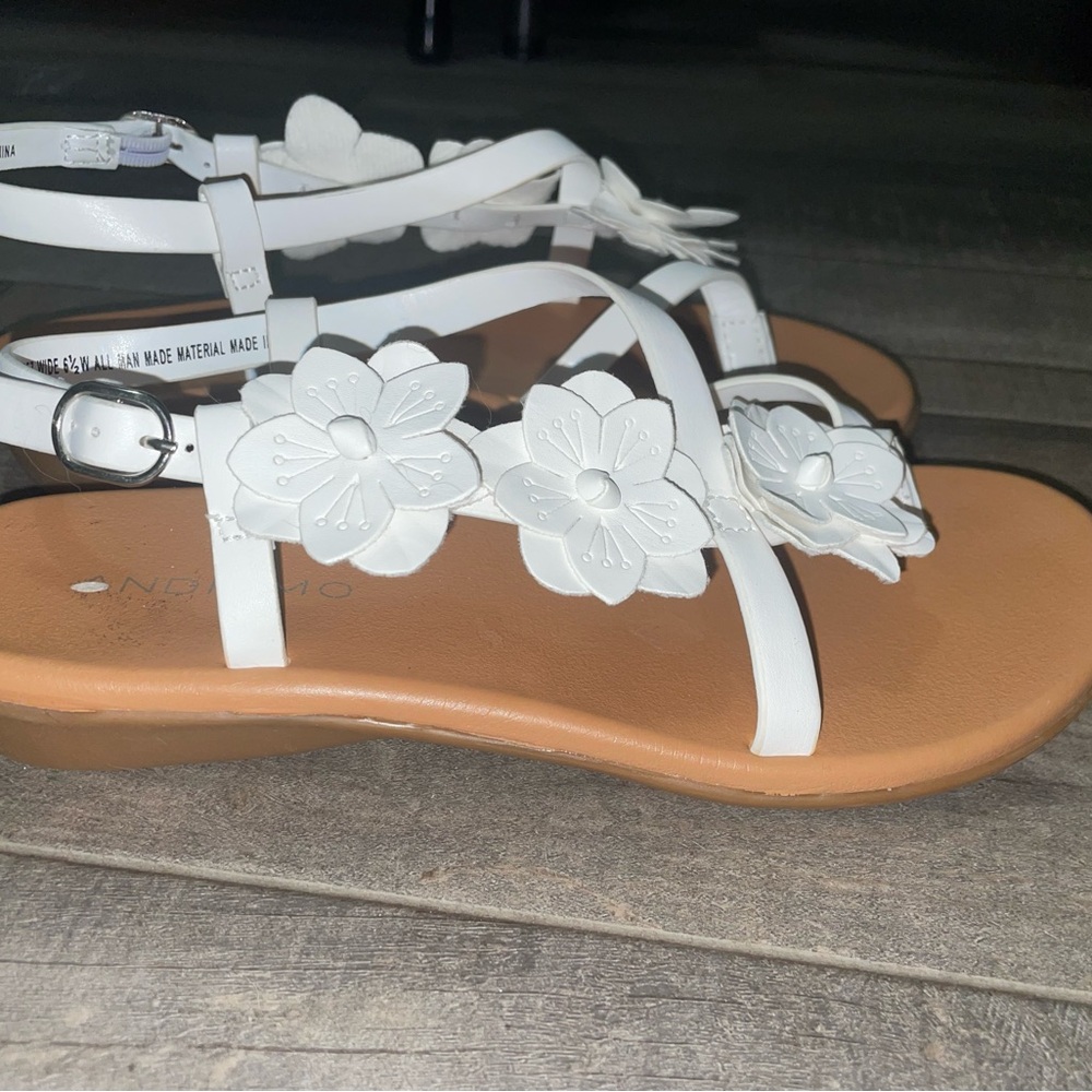 White Floral Sandals